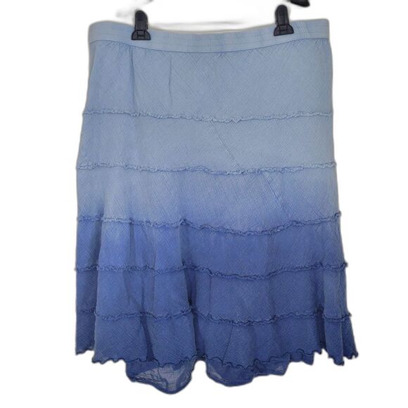 Country Living Lagenlook Ombre Blue Skirt - Picture 2 of 4